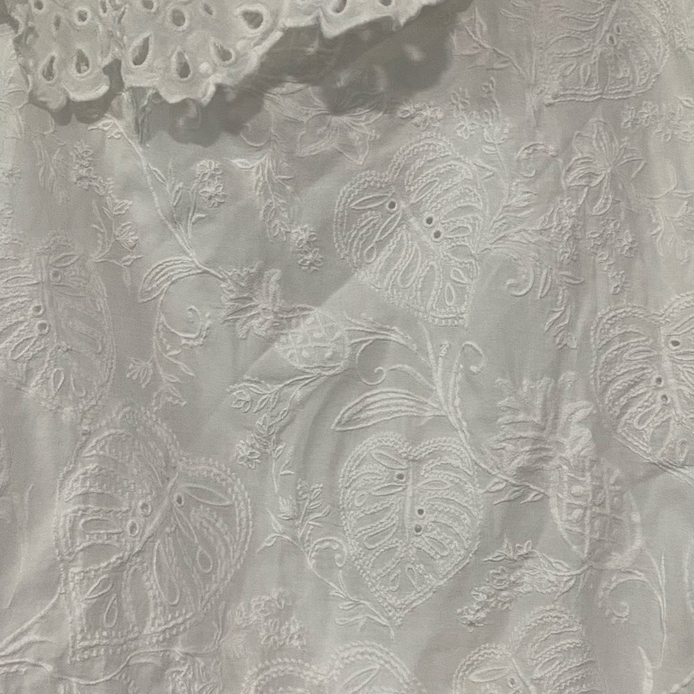 Farm Rio White Lace One-Shoulder mini dress Medium - Picture 2 of 7